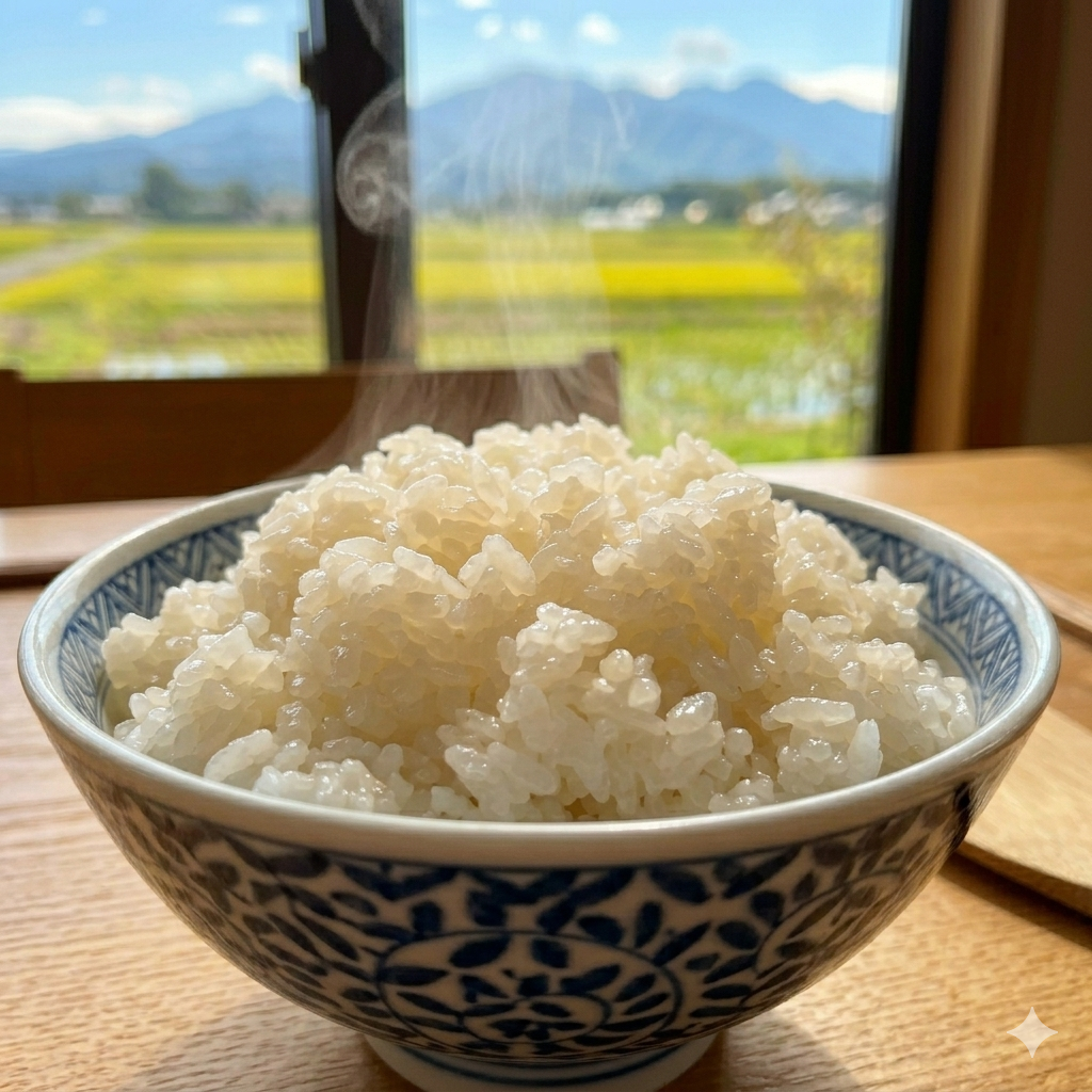 沼井農園の炊きたてごはん